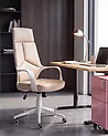 Office Chair DELIGHT Faux Leather Peach Pink