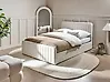 Ottoman Bed LUNAN Boucle White 140 x 200 cm (EU Double)