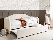 Trundle Bed Boucle EYBURIE 90 x 200 cm (EU Single) Light Beige_907119
