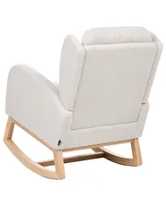 Rocking Chair HASLEV  with Footrest Boucle Off-White_1072207
