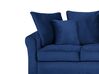 3-seters sofa fløyel mørkeblå BORNHOLM_748485