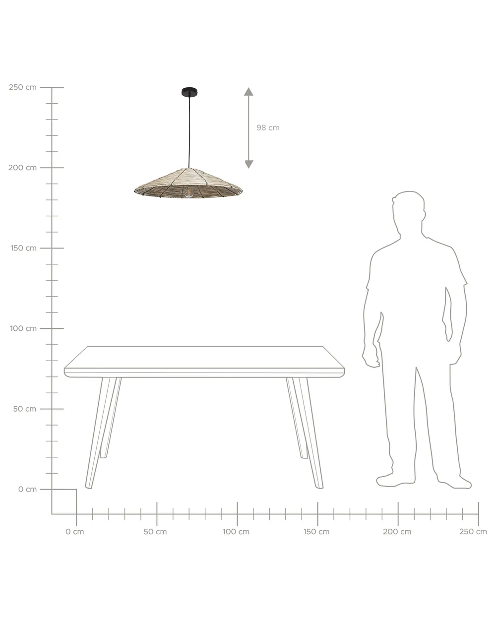 Pendant Lamp LUAGAN Wicker Natural_913665