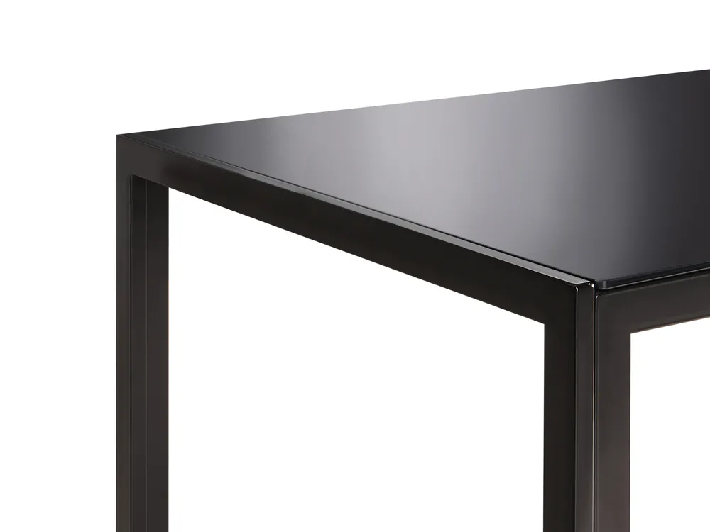 Dining Table LAVOS Black 120 cm 80 cm Tempered Glass_998691