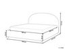 Buklé postel s úložným prostorem a taburetem 180 x 200 cm béžová VAUCLUSE_820405
