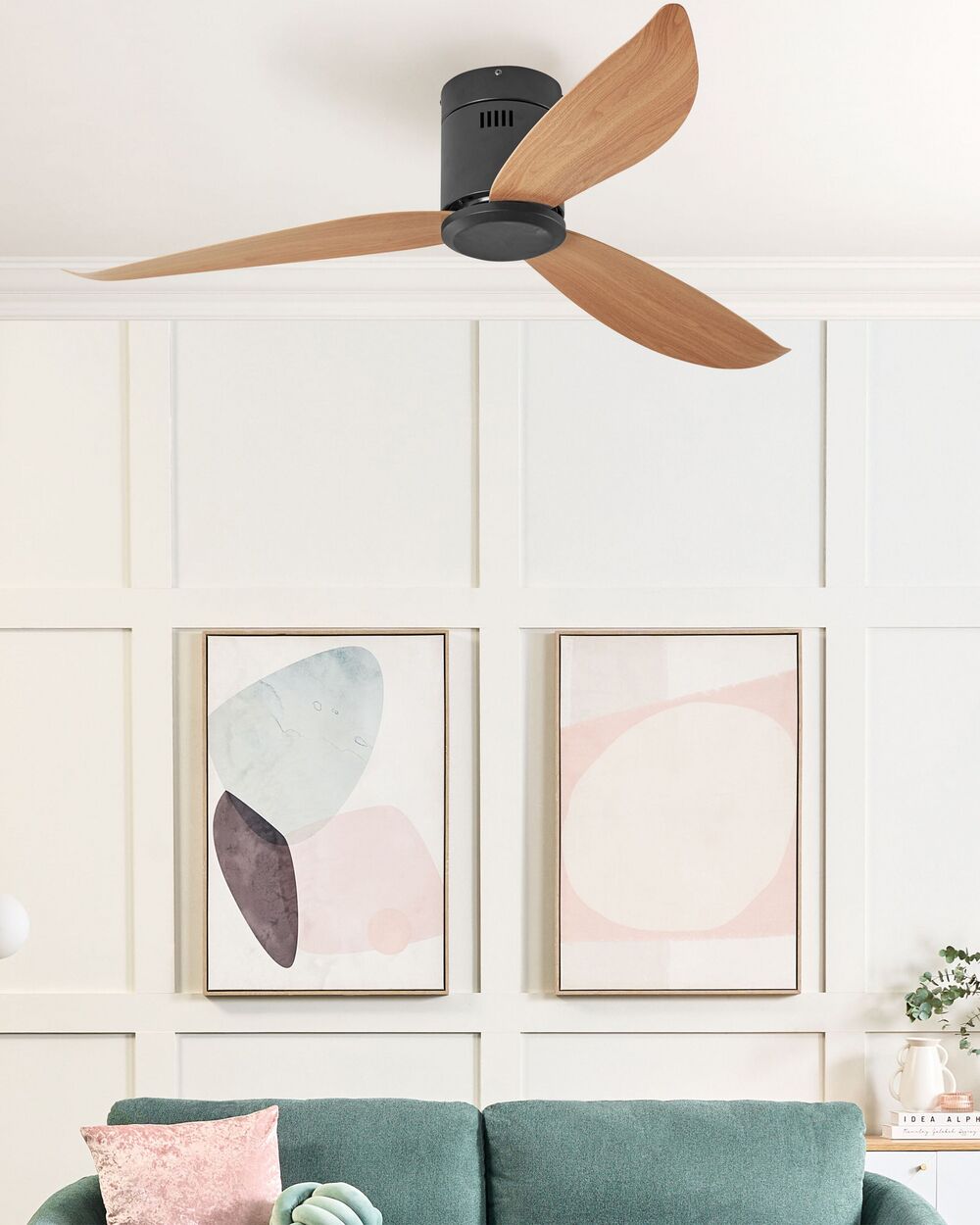 Ventilatore a soffitto MALAD con telecomando Nero
