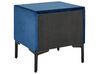 3 Piece Bedroom Set Velvet EU Super King Size Blue SEZANNE_795690