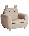 Kids Armchair Hippo MARIBO Fabric Taupe