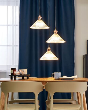 3 Lights Glass Pendant Lamp Transparent CURONE