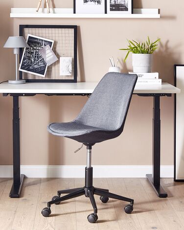 Fabric Armless Desk Chair Graphite Grey DAKOTA