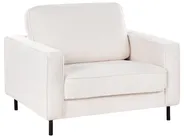 Set da salotto 4 posti SAVALEN Bouclé Bianco_964497