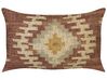 Set of 2 Jute Cushions Geometric Pattern 30 x 50 cm Multicolour BEEL_848464