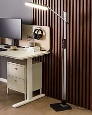 LED Floor Lamp AQUARIUS with Dimmer Metal Dark Grey_1187207
