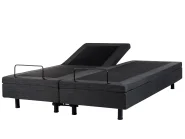 Adjustable Bed without Headboard Fabric DUKE 160 x 200 cm (EU King Size) Dark Grey_951862