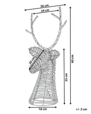 Dekoracja świąteczna LED DYBESO 60 cm Renifer Ciemnobrązowy_1015336