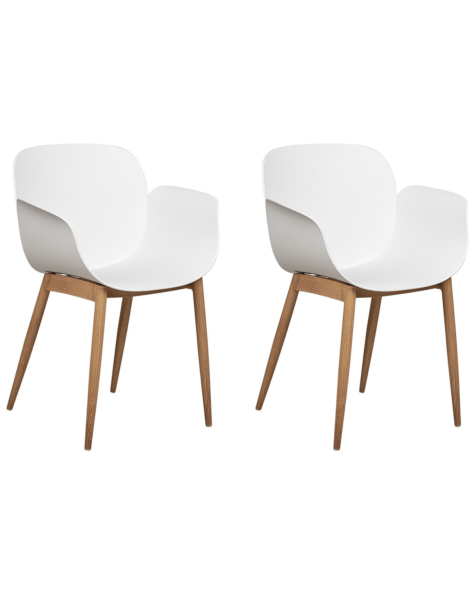 Set of 2 Dining Chairs White ABILENE_884588