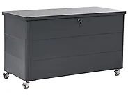 Cesta KYMI 136 cm 55 cm Metallo con ruote Grigio scuro_1173663