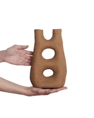 Wazon na kwiaty UARU 27 cm Kamionka Brązowy_935225