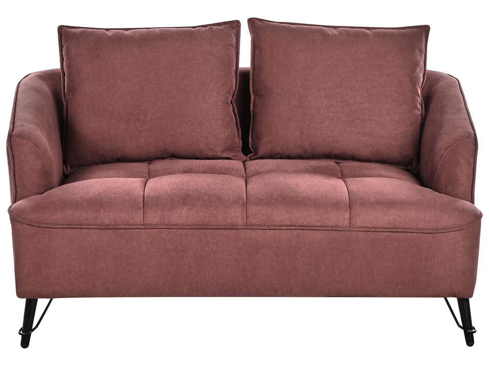 Sofa 2 Seater HOBRO Fabric Burgundy
