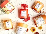 Set of 3 Scented Candles COLORFUL BARREL Soy Wax Fruity Notes_1187657
