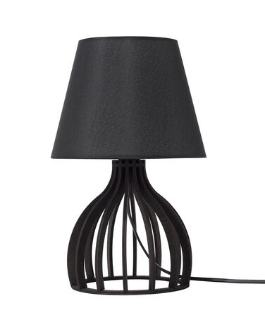 Wooden Table Lamp Black AGUEDA