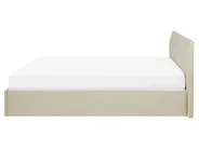 Bett mit Stauraum ORBEY Stoff Hellbeige 160 x 200 cm_728139