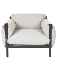 Poltrona da giardino ESPERIA Metallo Grigio_868301