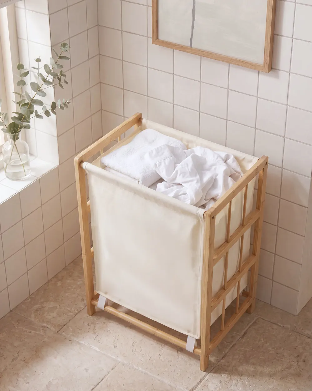 Kosz na pranie MERIN Bambus Jasnobrązowy 45 L_1144437