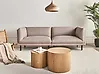Sofa 3 Seater VORGOD Fabric Light Brown