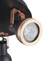 Kulatá stropní lampa se 3 žárovkami černá/měděná BARO_828909
