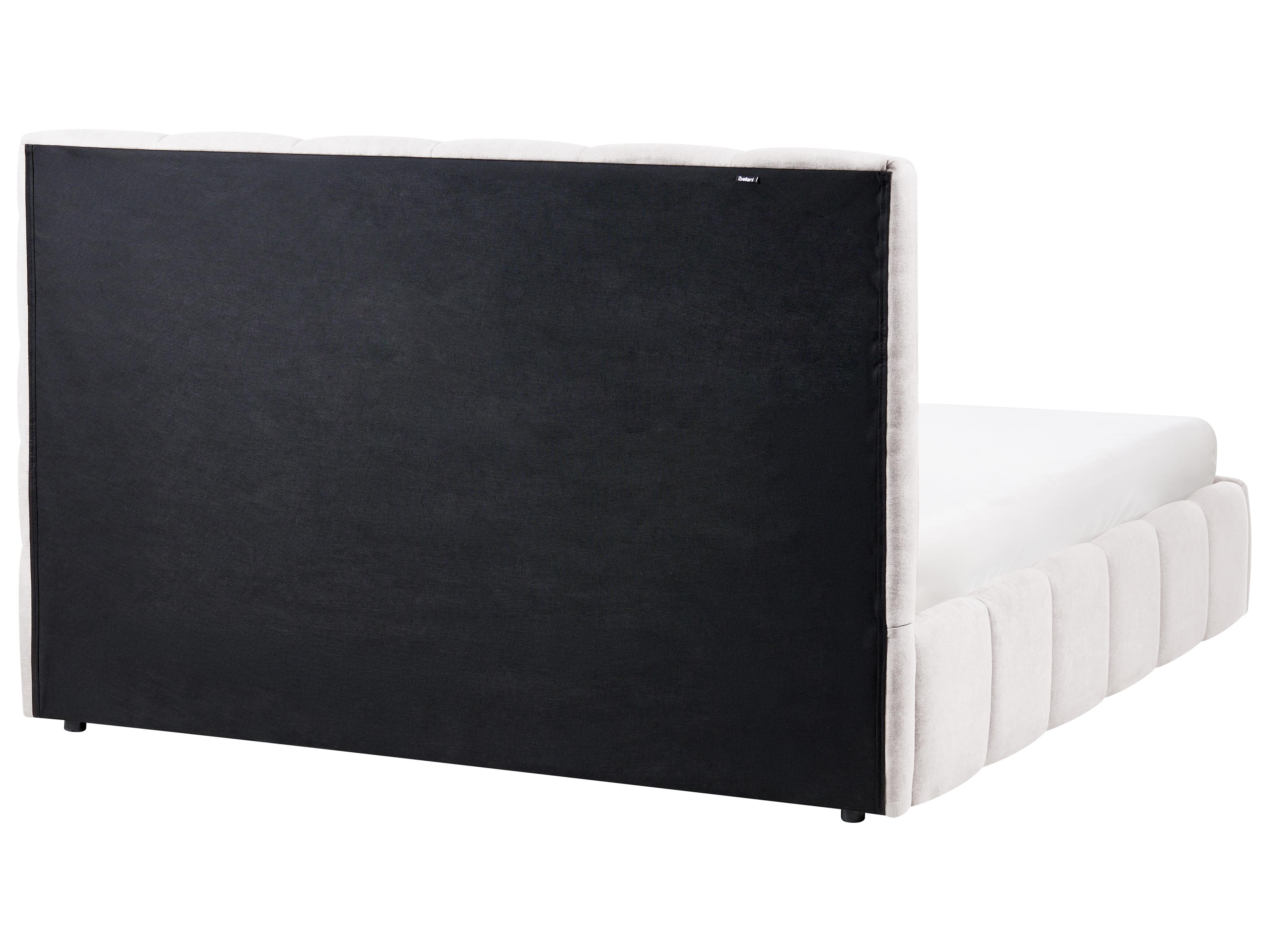 Ottoman Bed VAUVERT Fabric Off-White 160 x 200 cm (EU King Size)_1093318