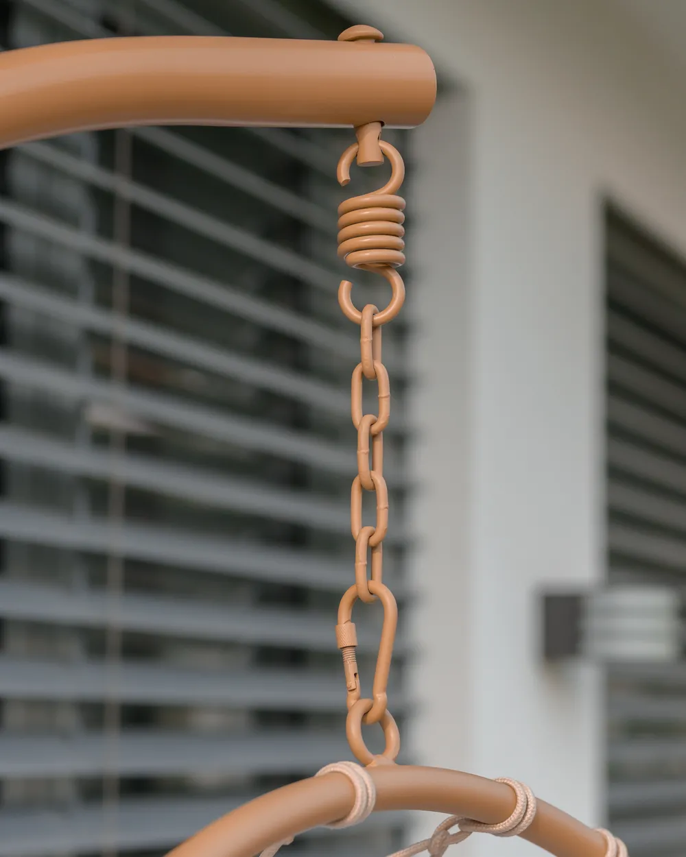 Hanging Chair with Stand ADRIA Metal Beige_941782