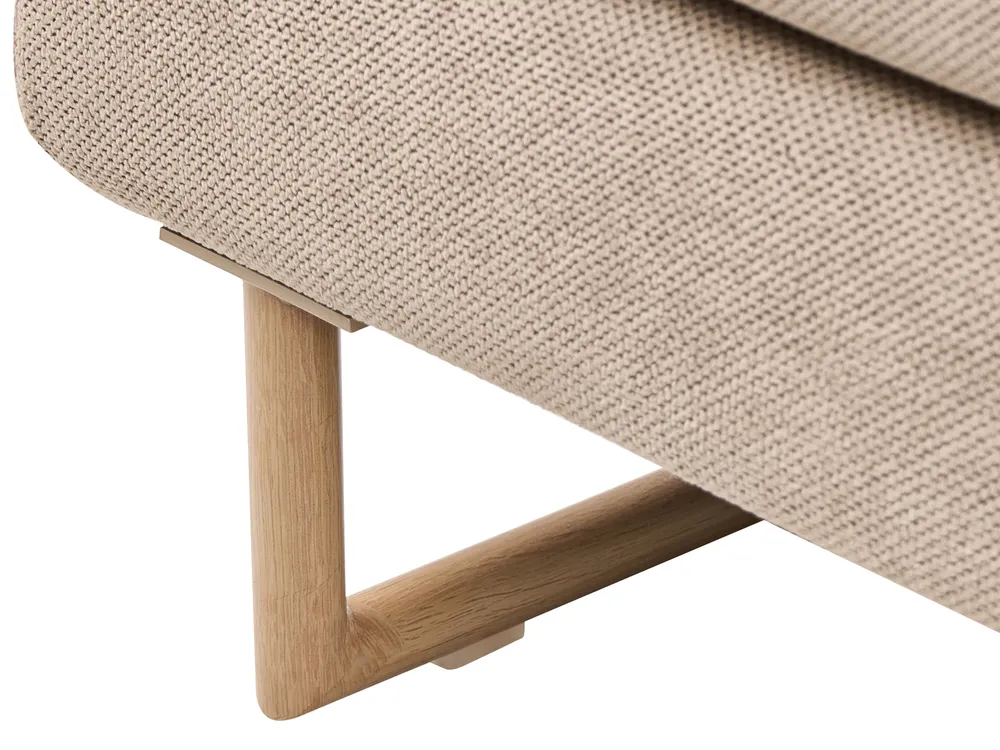 Sofa Bed 3 Seater JERSLEV Fabric Light Brown_1012758