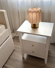 2 Drawer Bedside Table ASSISI White_1022705
