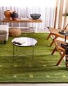 Vlnený koberec gabbeh 200 x 300 cm zelený YULAFI_855762