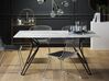 Matbord 160 x 90 cm marmor effekt/svart med glasskiva BALLINA_794024