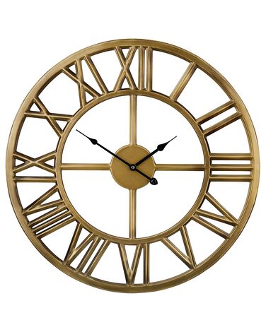 Relógio de parede dourado Ø 61 cm NOTTWIL