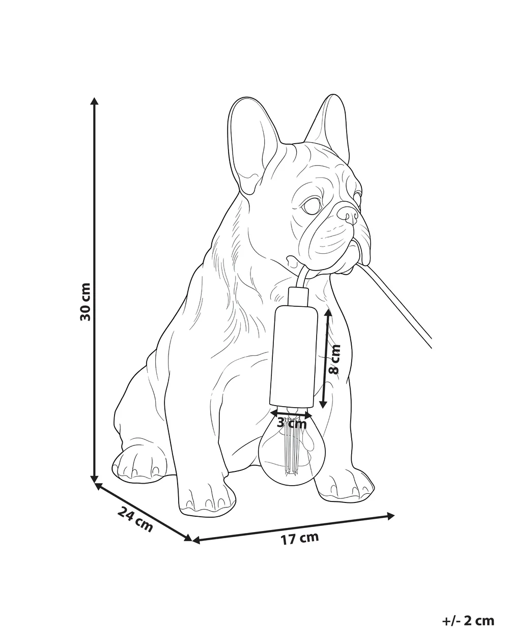 Table Lamp Dog BRUNO White_1066552