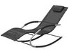 Steel Rocking Sun Lounger Black CARANO_708271