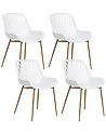 Set of 4 Dining Chairs KLEVE White