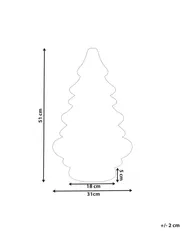 Dekoracja świąteczna Lampa stołowa DREVJA 51 cm Choinka Beżowy_1031817