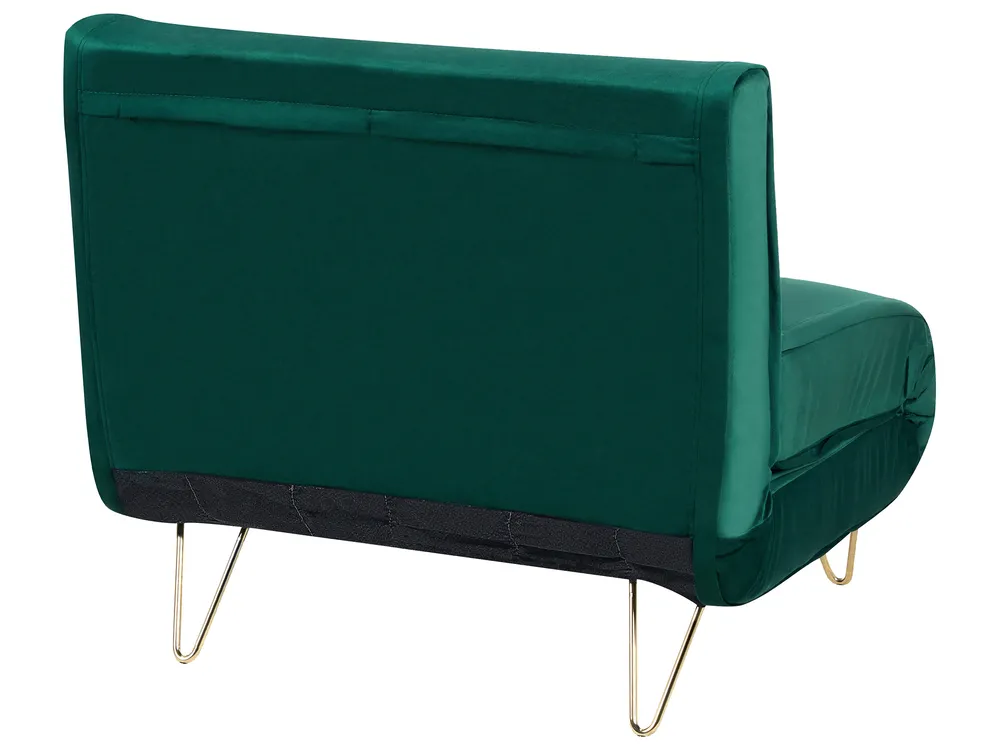 Divano letto singolo VESTFOLD Velluto Verde scuro_937976