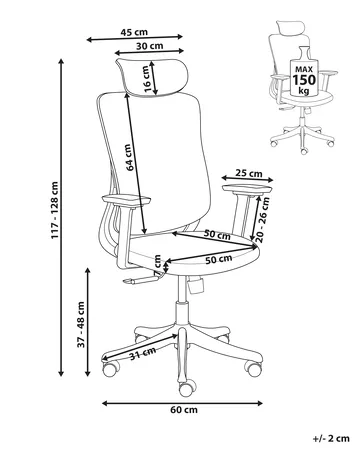 Office Chair PARTNER Fabric Grey - Main Image