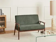 Sofa 2 Seater ESRUM Fabric Dark Brown/ Green_1014640