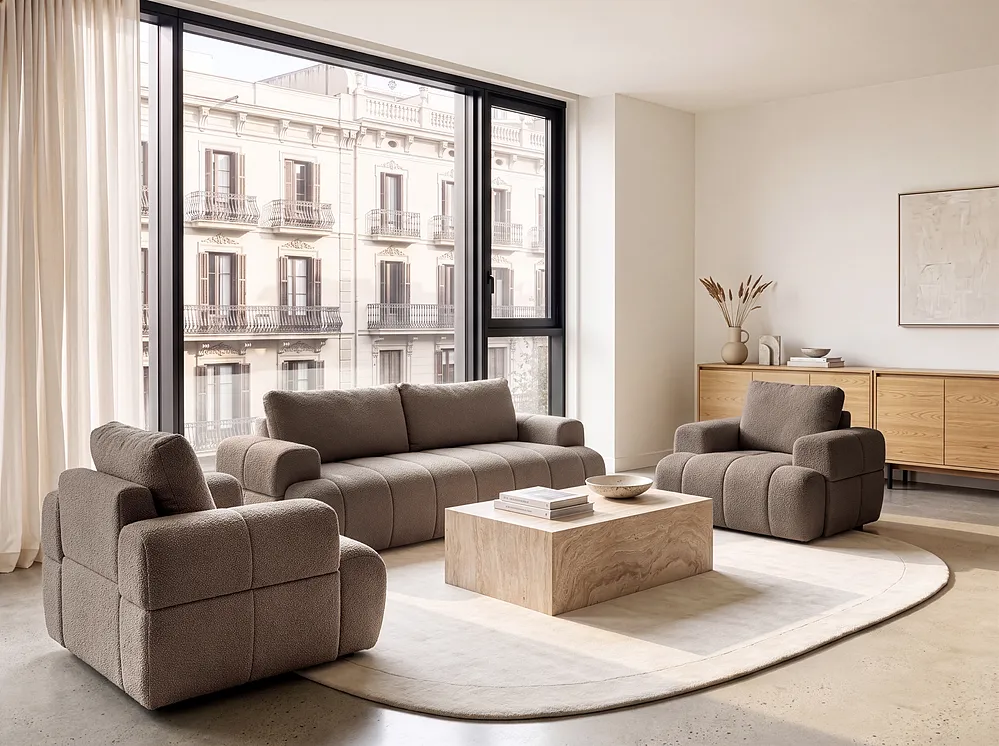 Armchair NARILLA Boucle Taupe_1161729