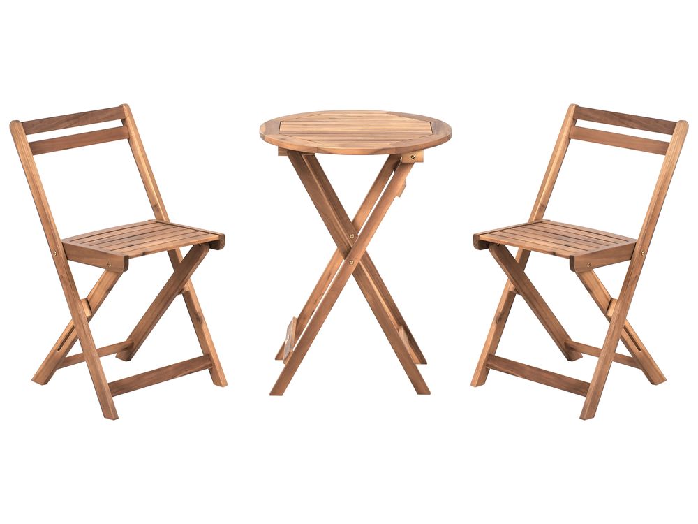Set bistrot Pieghevole SACILE Legno d'acacia Marrone