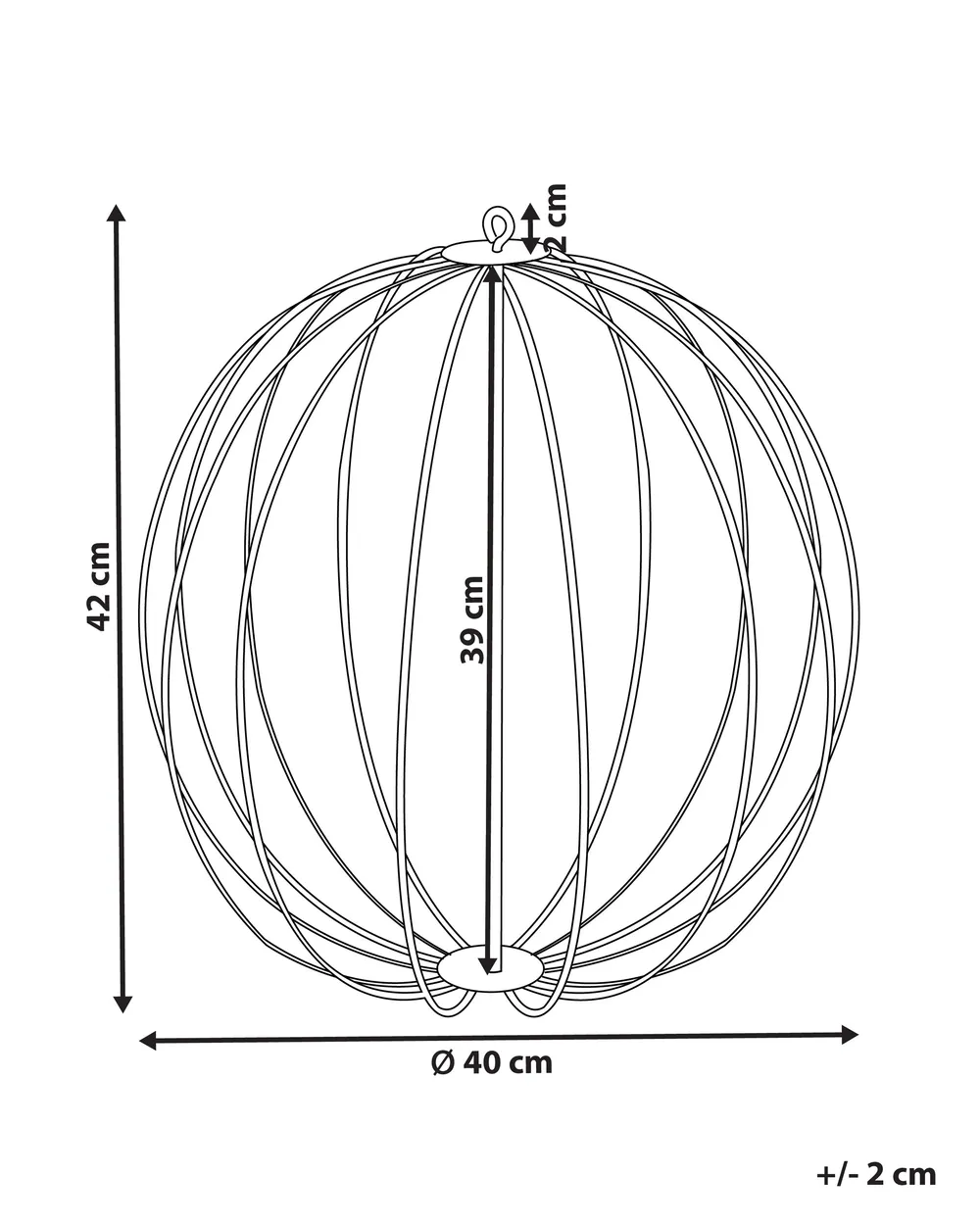 Decorazione da appendere all'aperto LED HOSFOS 42 cm Palla di Natale Argento_950389