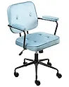 Desk Chair PAWNEE Velvet Light Blue