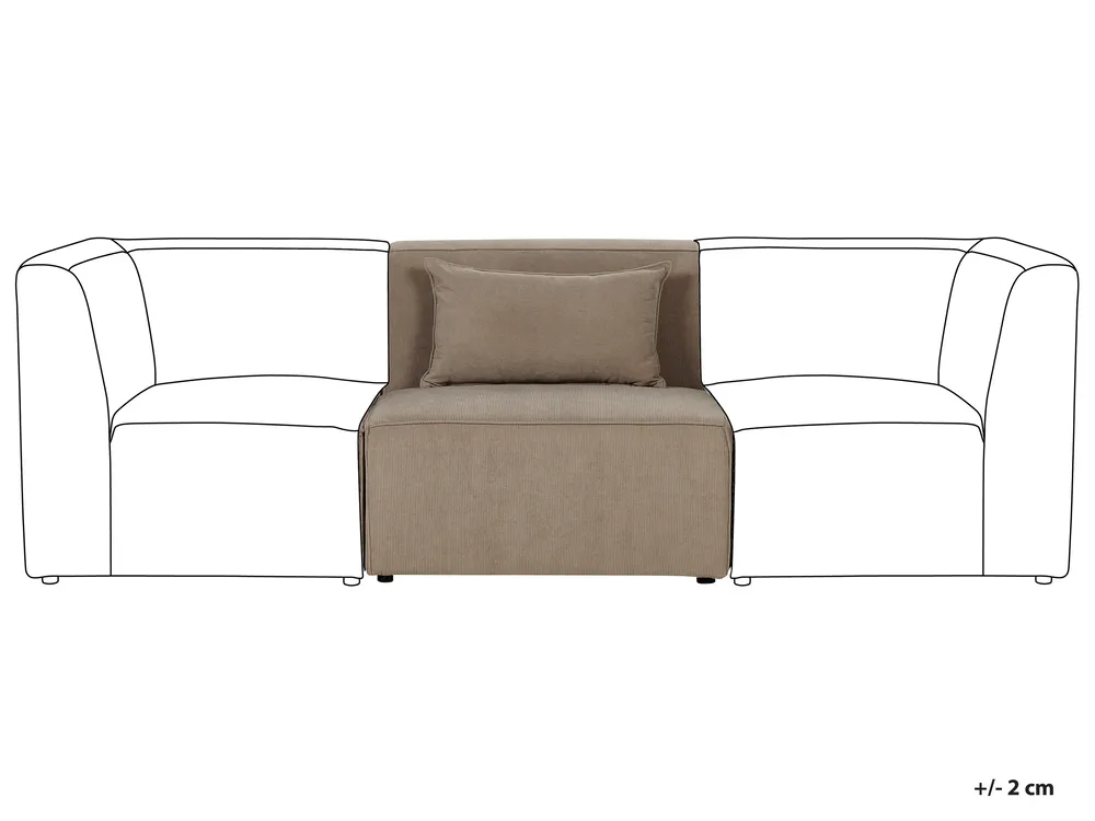 Module fauteuil LEMVIG Velours côtelé Taupe_876025