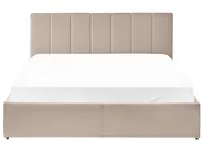 Bett mit Stauraum DREUX Samtstoff Taupe 160 x 200 cm_1012306