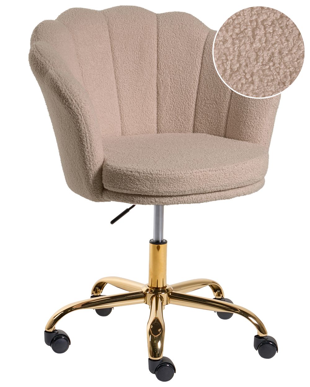 Schreibtischstuhl MONTICELLO Bouclé Beige